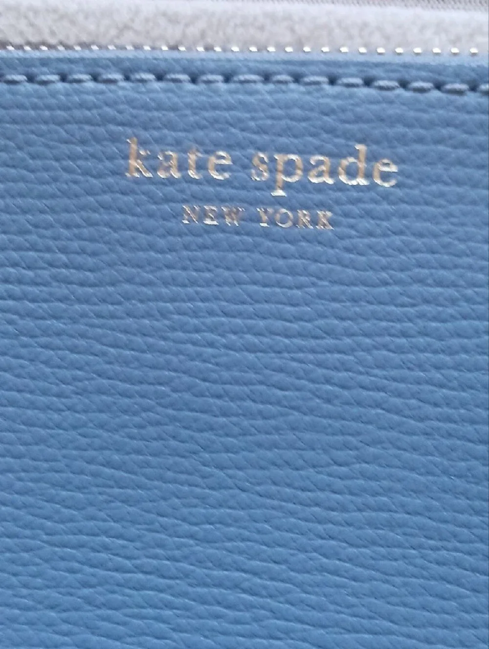 kate spade Blue Leather Wristlet with Detachable Strap